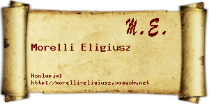 Morelli Eligiusz névjegykártya
